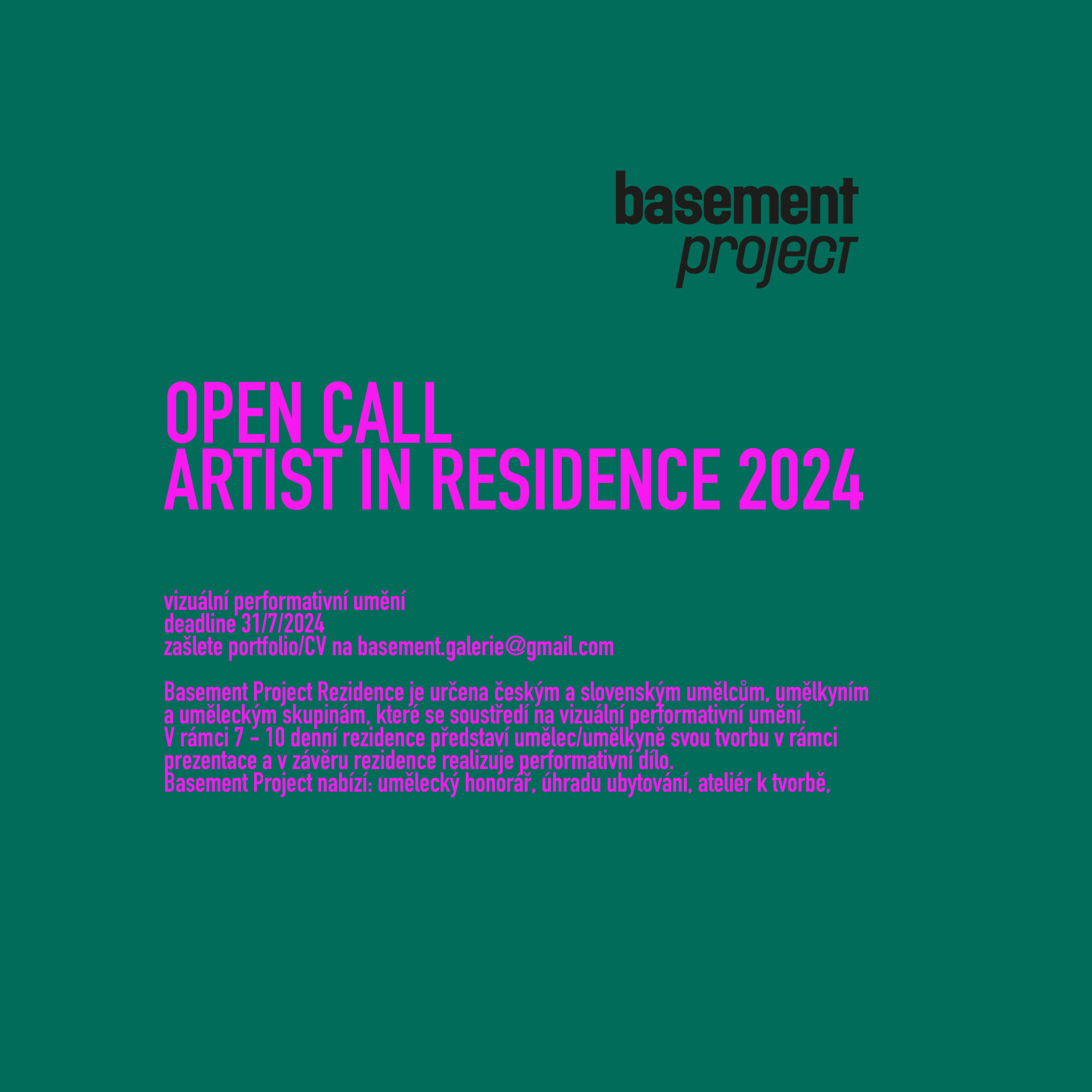 Open Call: Artist in residence 2024